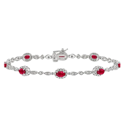 Ruby Station And Diamond Bracelet