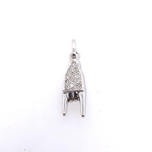 Estate 18K Diamond Italian Hand