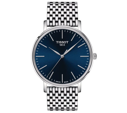 Tissot Everytime Gentlemens 40Mm Stainless Steel Blue Dial
