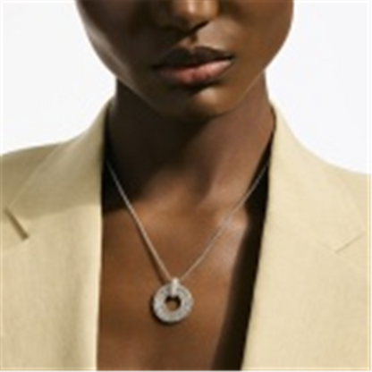 John Hardy Silver Diamond Pave Icon Link Double Circle Necklace