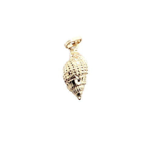 Estate 14K Yellow Gold Shell Pendant