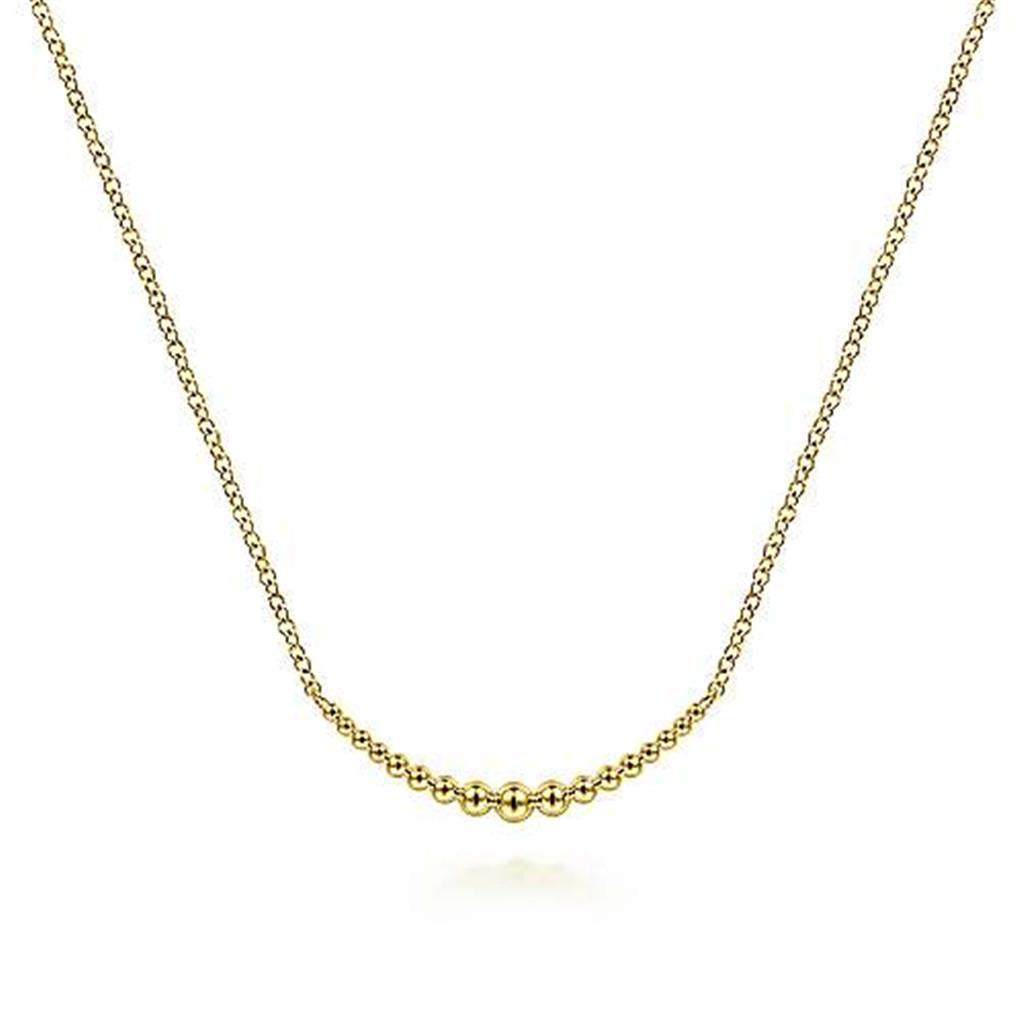 Gabriel Bujukan Bead Curved Bar Necklace