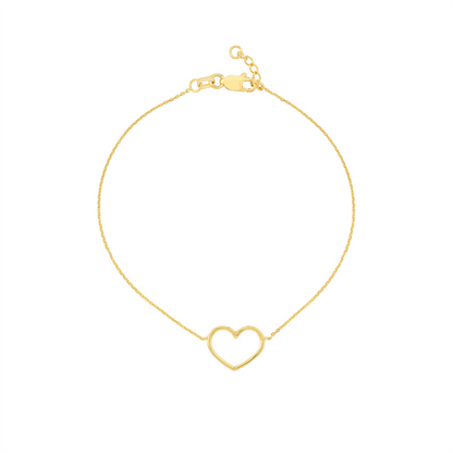 Rolland's Designs 14K Yellow Gold Heart Bracelet