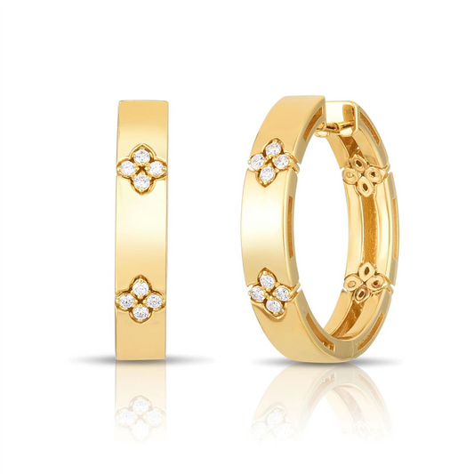 Roberto Coin Diamond Love In Verona Hoops