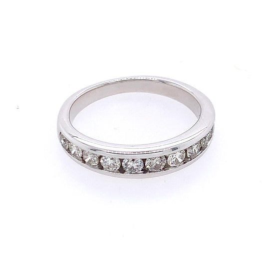 Estate 14K White Gold Diamond Band