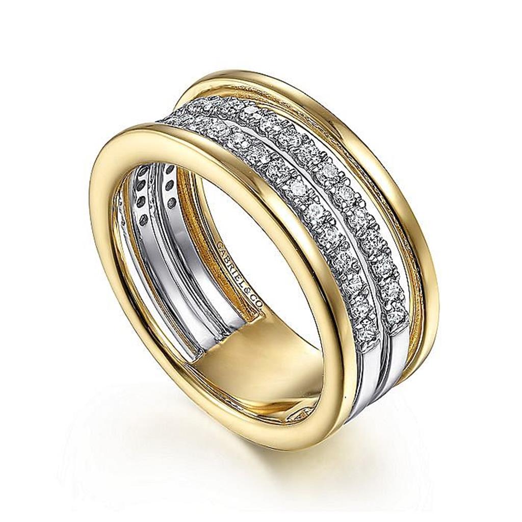 Gabriel 14K Diamond Multi-Row Ring