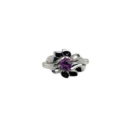 Estate Vintage Amethyst Floral Ring
