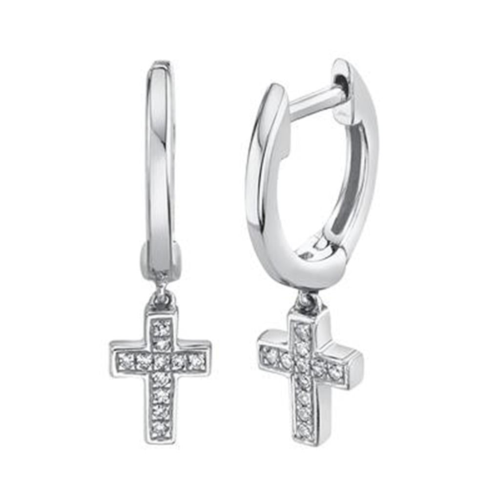 Shy 14Kw Cross Dangle Earrings