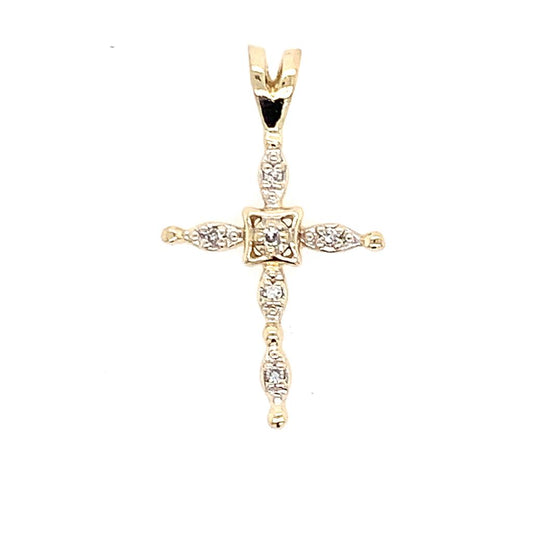 Estate 14k Diamond Cross