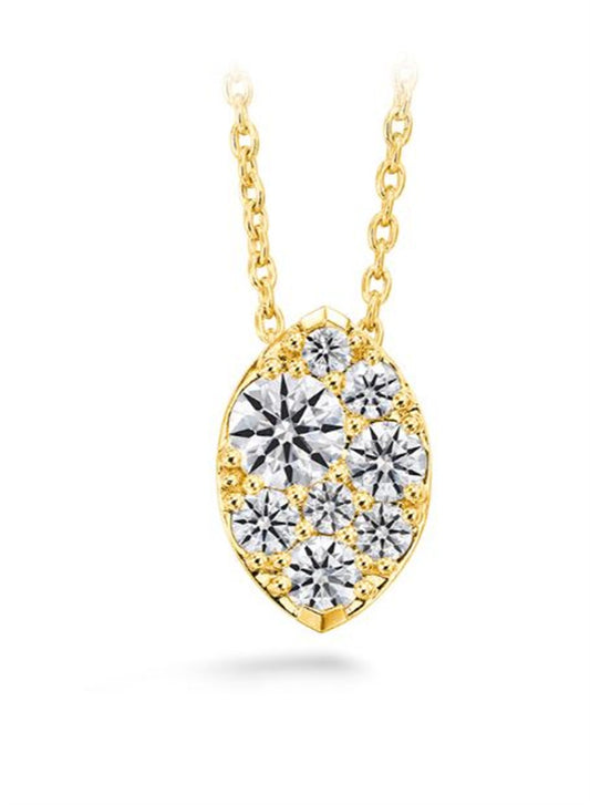 Hearts On Fire 18K Yellow Gold Tessa Diamond Navette Pendant