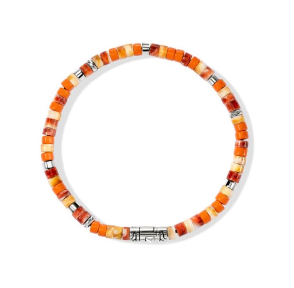John Hardy Orange & Red Heishi Bracelet