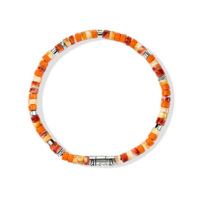 John Hardy Orange & Red Heishi Bracelet