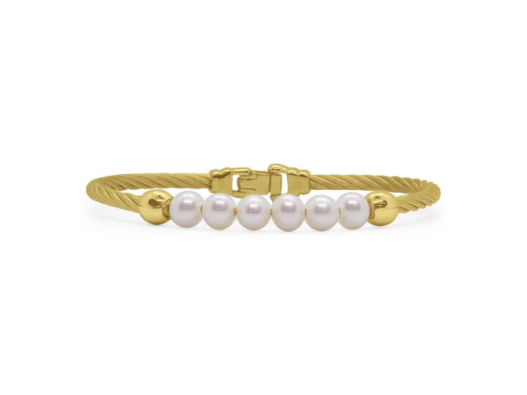 Alor Freshwater Pearl Cable Wire Bracelet