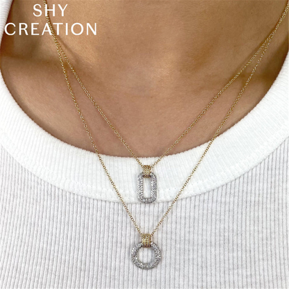 Shy 14Ktt Diamond Circle Pendant