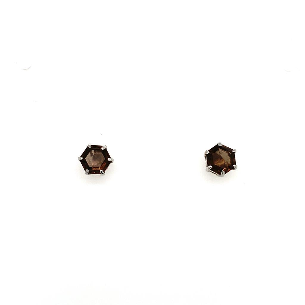 Estate Smokey Quartz Studs