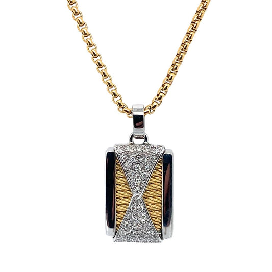 Alor 14K White Gold & Stainless Steel Diamond Necklace