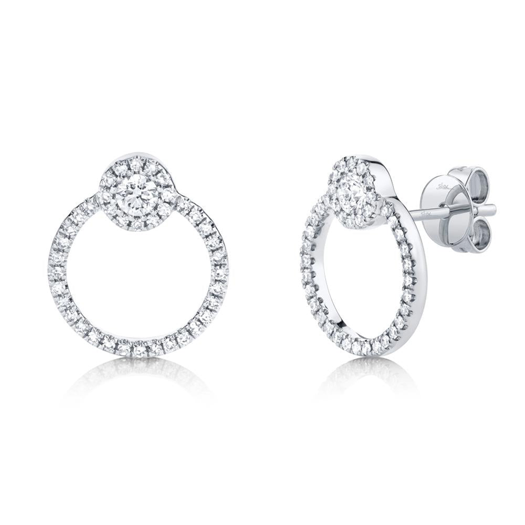 Shy 14Kw Diamond Stud Earrings