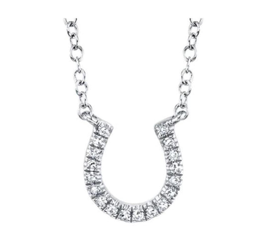 Shy Creation Diamond Horseshoe Pendant Necklace