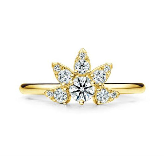 Hearts On Fire 18K Aerial Petitie Diamond Sunburst Ring