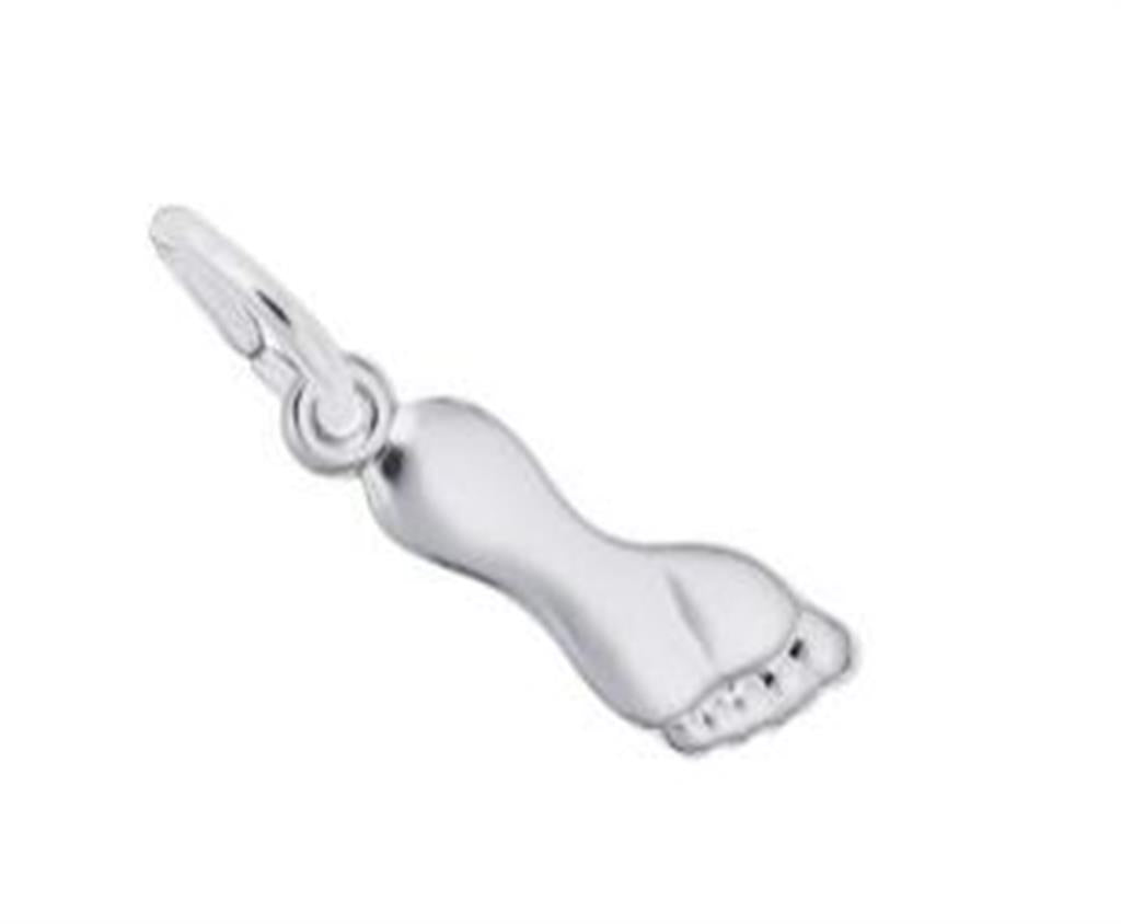 Rolland's Designs 14K White Gold Foot Pendant