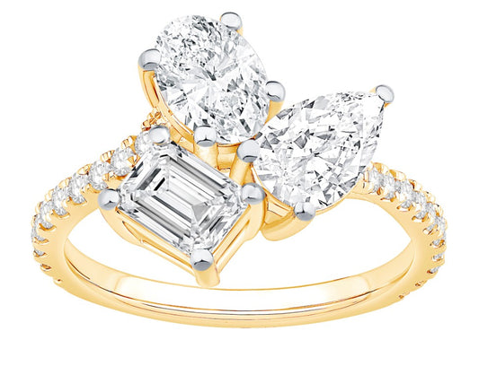 14K Yellow Gold Lab Grown Diamond Ring